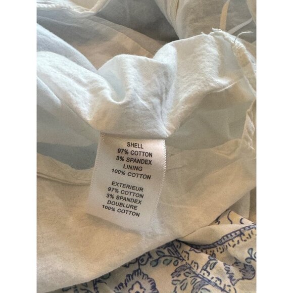 Milly Brinlee Paisley Asymmetric Side Cut Out Mini Dress Blue Womens Size 8 - Picture 11 of 12